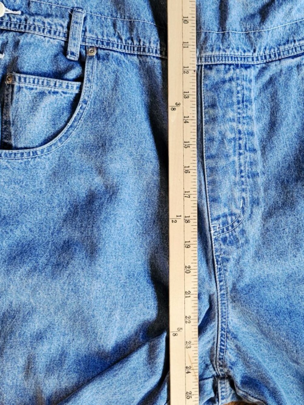 St. John's Bay Bib Overalls Womens Size 18 Blue Denim Retro Vintage Y2K Workwear - Picture 15 of 16